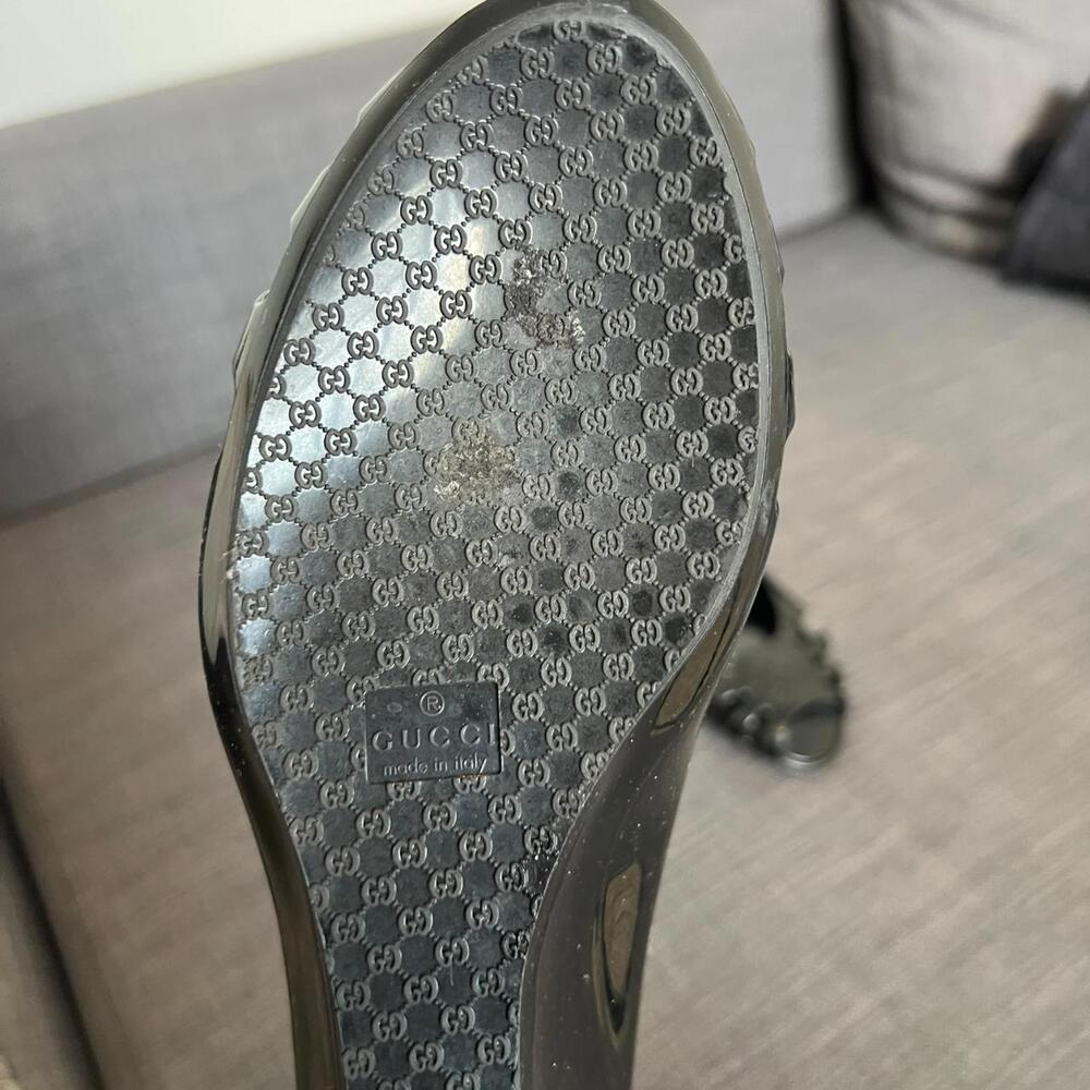 Vintage Gucci Black Jelly Wedge - Picture 4 of 8